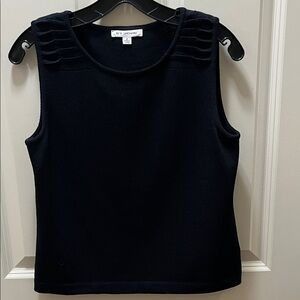 St. John Navy Sleeveless Tank Top